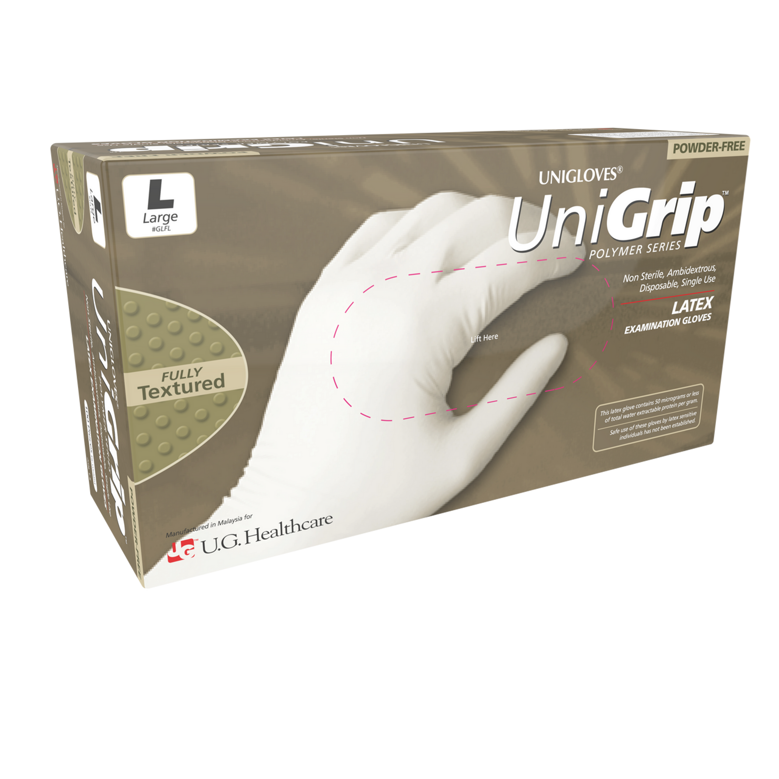 UniGrip Latex gloves PK100 - Image 2