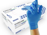 Unicare Soft Blue Nitrile gloves